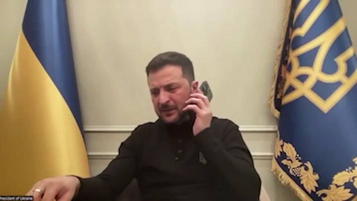 El presidente de Ucrania llamó en vivo a Macron