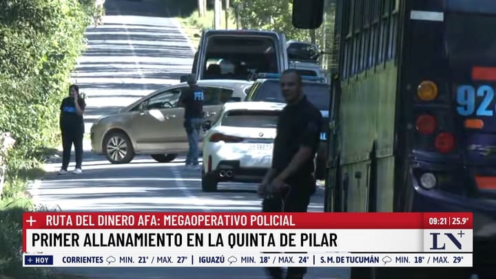 Allanamiento en la quinta de Pilar