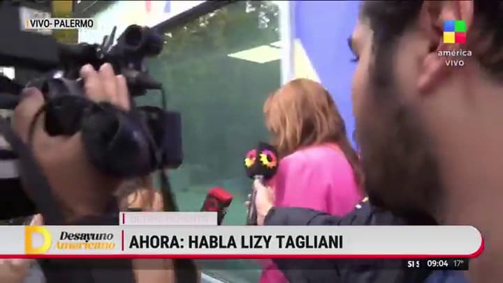 Lizy Tagliani habló con la prensa tras su descargo en la radio