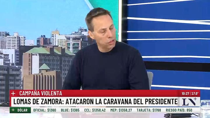 El militante de LLA Guillermo Vinuales en LN+