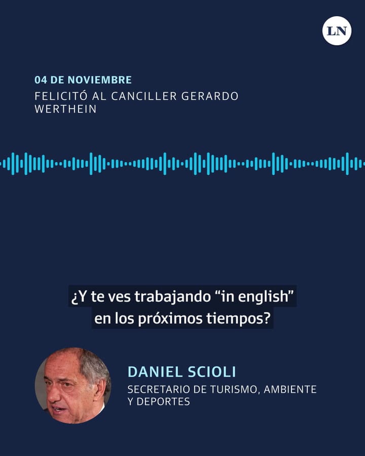Scioli felicitó a Gerardo Werthein y se puso a disposición para "trabajar juntos"
