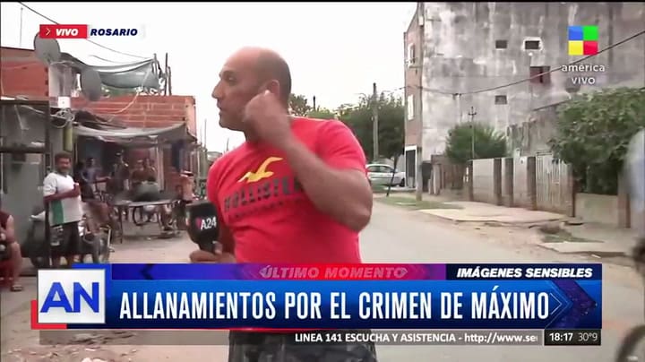Un cronista de América fue amenazado en vivo mientras hacía un móvil desde Rosario