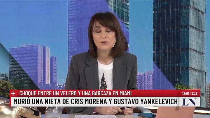 Asi fue el choque entre una barcaza y un velero donde murio Mila Yankelevich, la nieta de Cris Morena