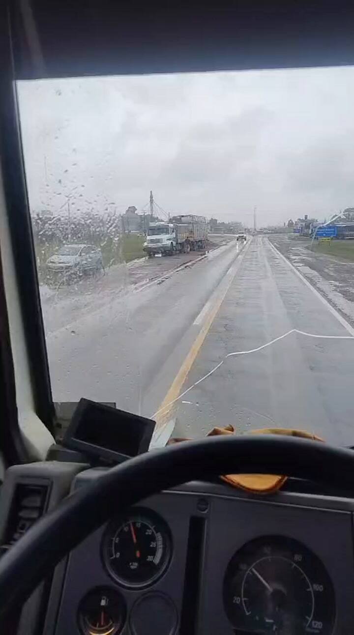 Imágenes de los transportistas en la ruta