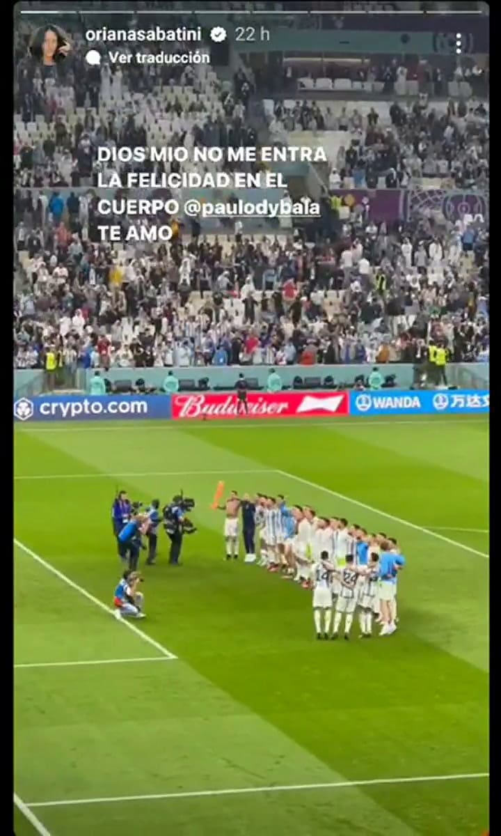 Oriana Sabatini celebró la victoria de la selección argentina