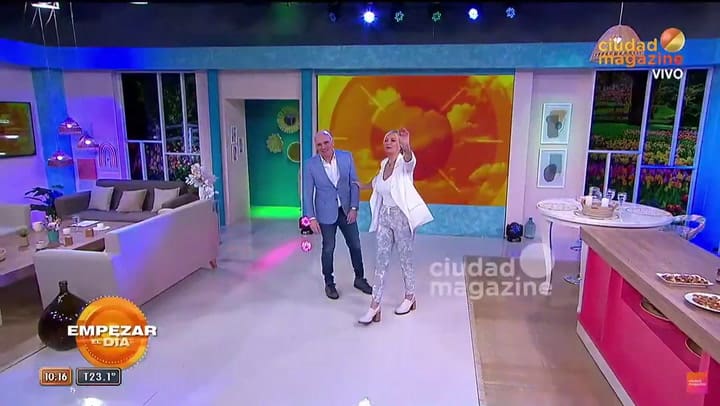 El baile entre Yuyito González y José Luis Espert en la previa a su entrevista