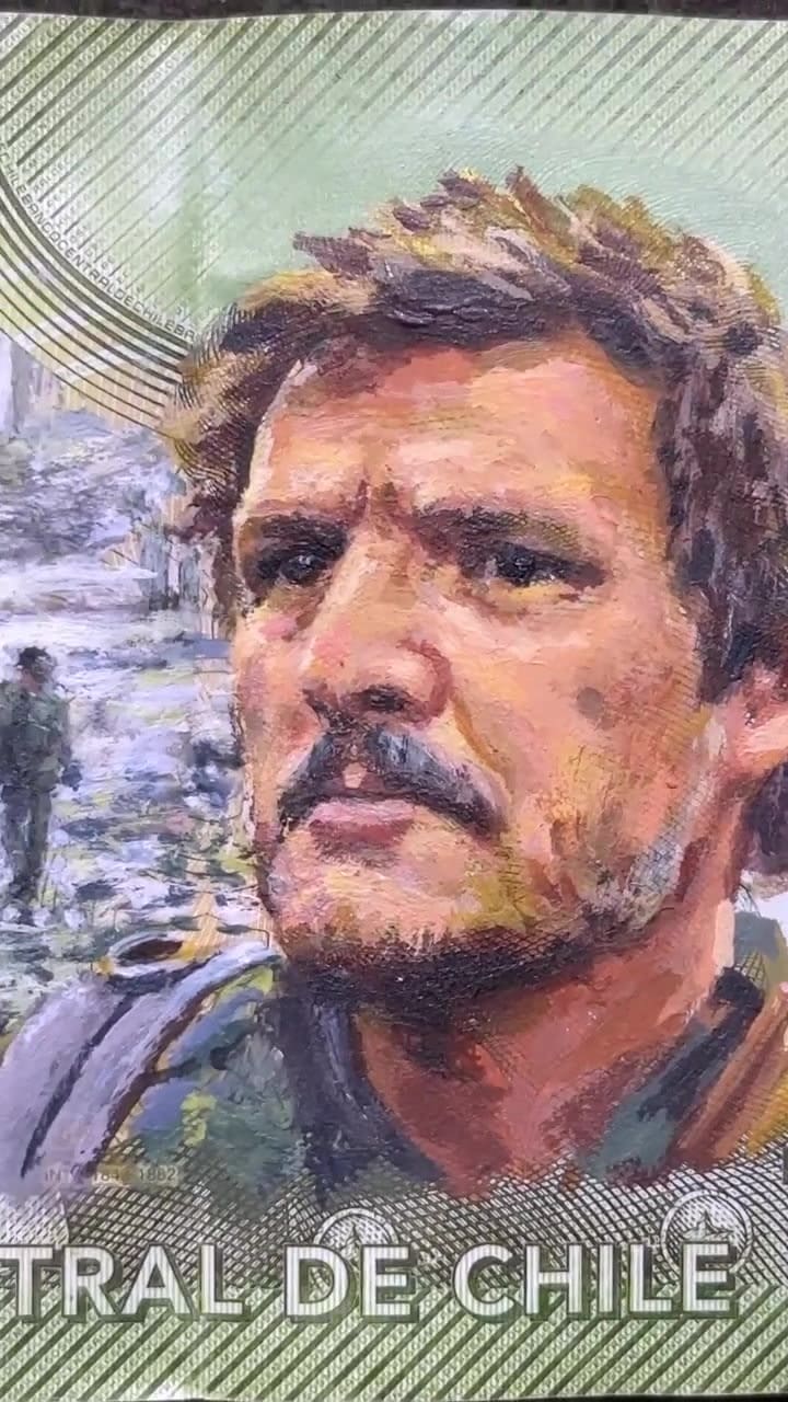 El artista plasmó a Pedro Pascal