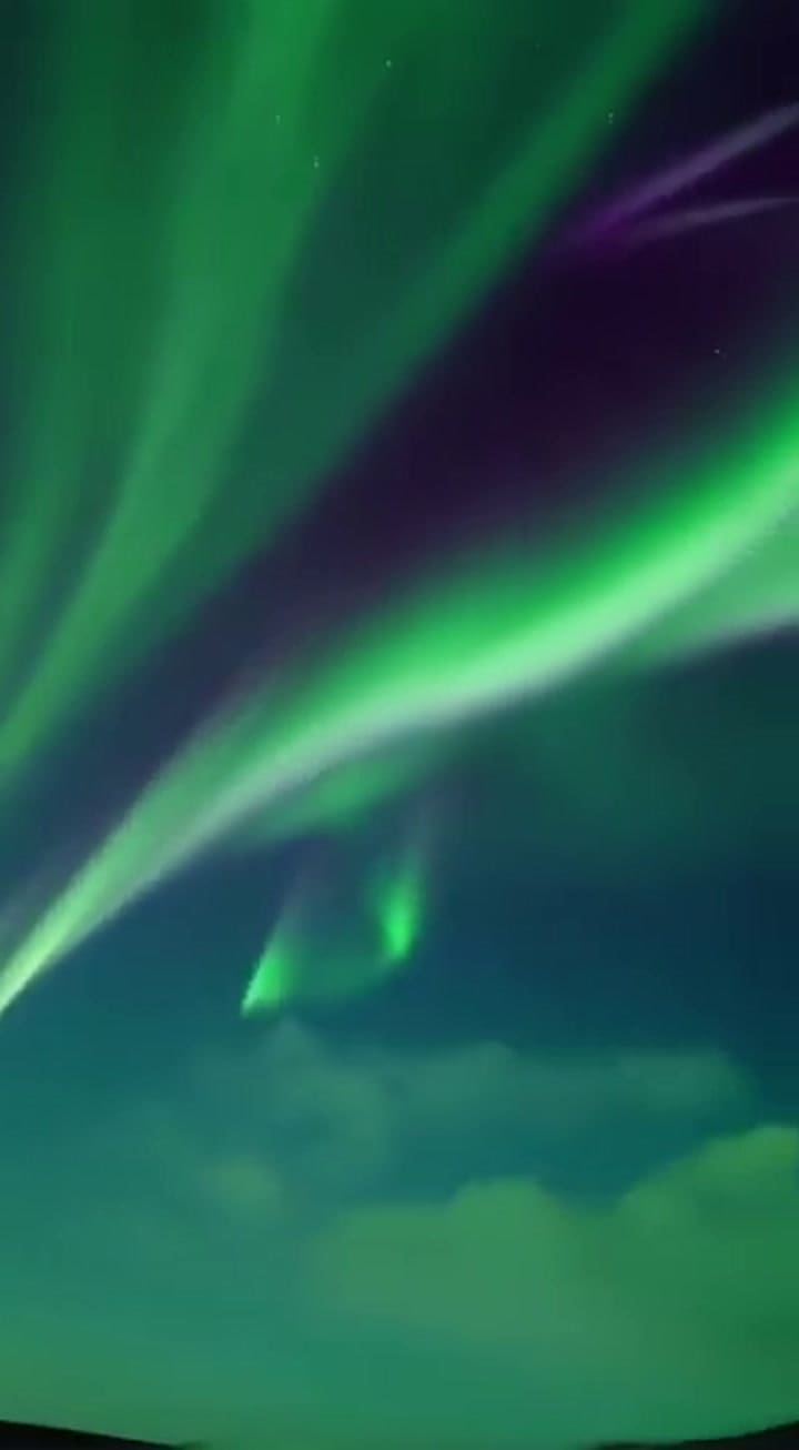Auroras boreales en Noruega por tormenta solar