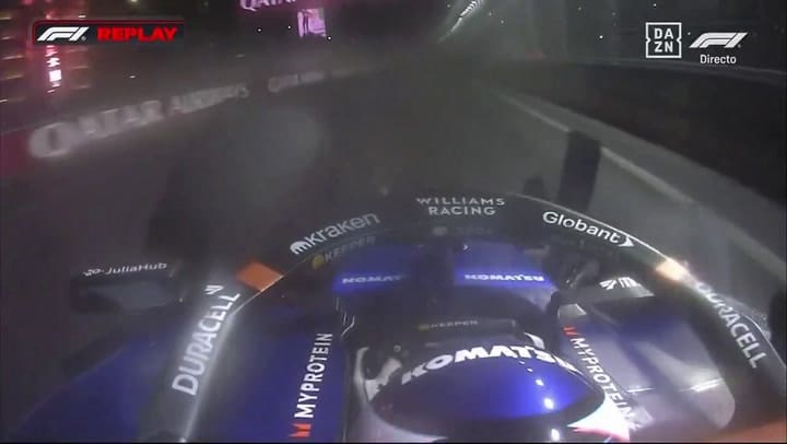 El choque de Franco Colapinto en la Q2 de Las Vegas