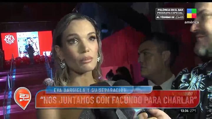 Eva Bargiela conto que ceno con su ex, Facundo Moyano.