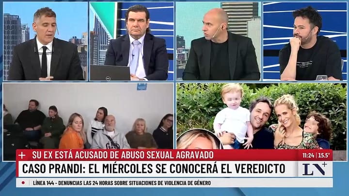 Javier Banos, el abogado de Julieta Prandi, en LN+