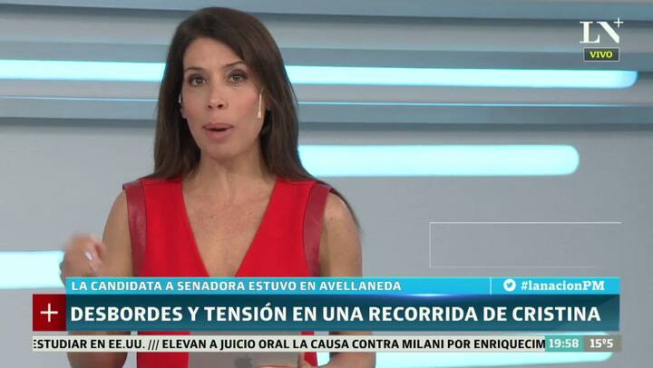 Tensión en la recorrida de Cristina Kirchner por Avellaneda