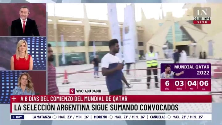 Hinchas se concentran para ver a Messi