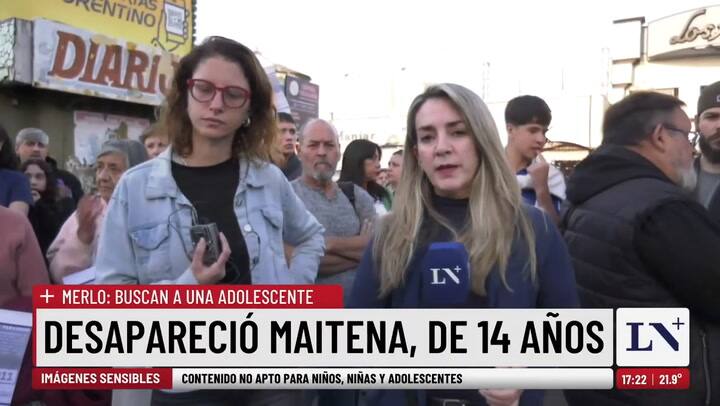 Os vizinhos pedem o aparecimento de Maitena, de 14 anos, desaparecida em Merlo.