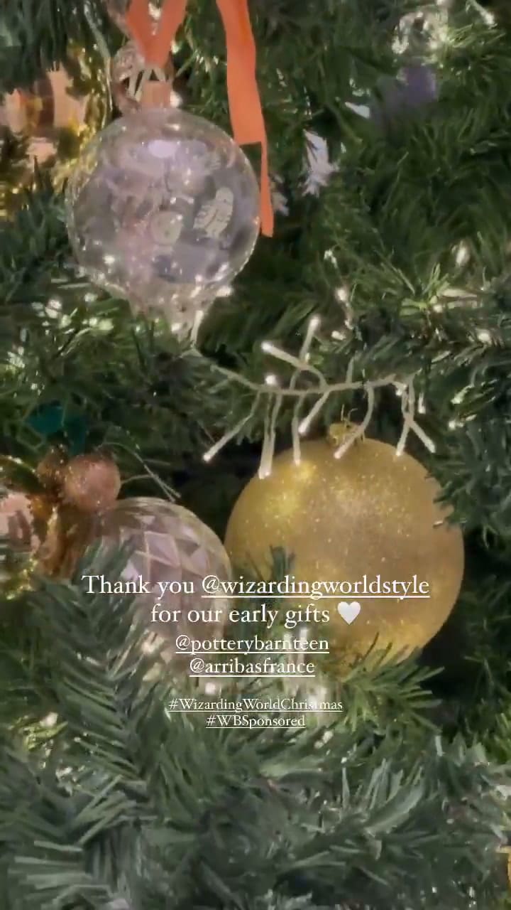 La decoración navideña de los Messi inspirada en Harry Potter (Video: Instagram @antonelaroccuzzo)