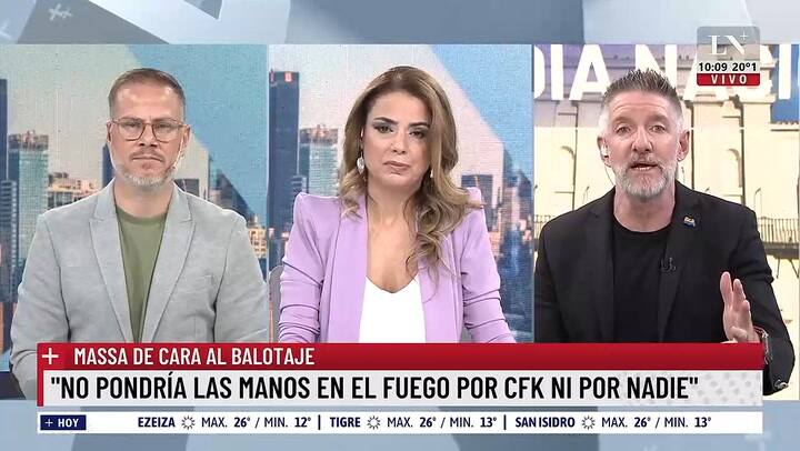 Sergio Massa dijo que no pondria las manos en el fuego por Cristina Kirchner