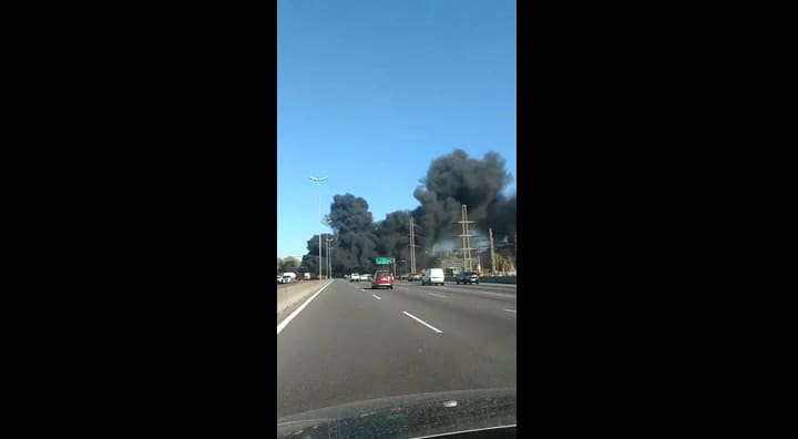 Incendio en ruta