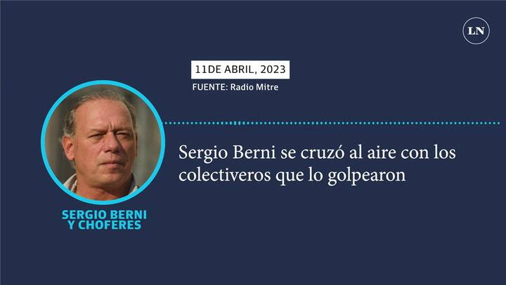 Sergio Berni se cruzó al aire con los colectiveros que lo golpearon