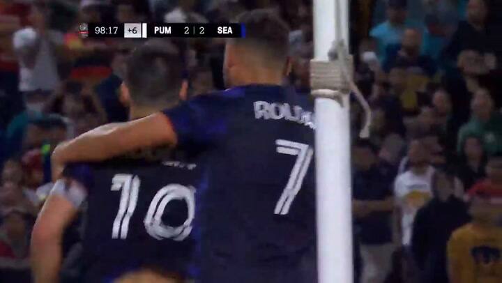 Nicolás Lodeiro empata el partido ante Pumas en la final de ida de la Concachampions