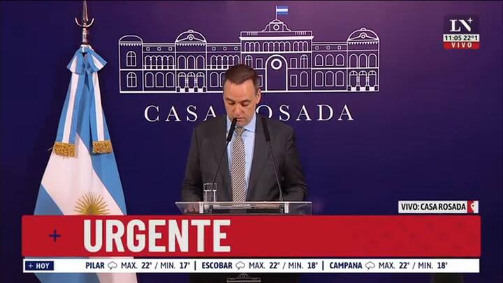 Conferencia del vocero Adorni; el Gobierno afirmó que hoy se harán anuncios sobre política social