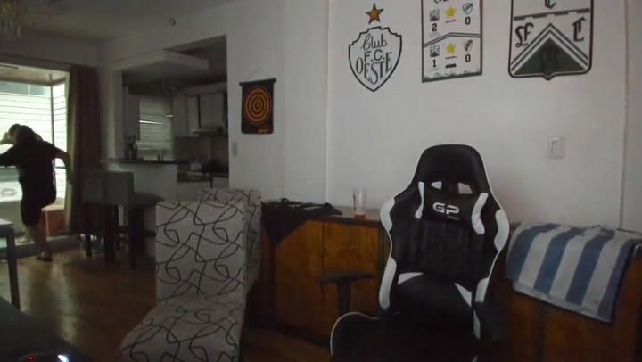 El hincha terminó accidentado