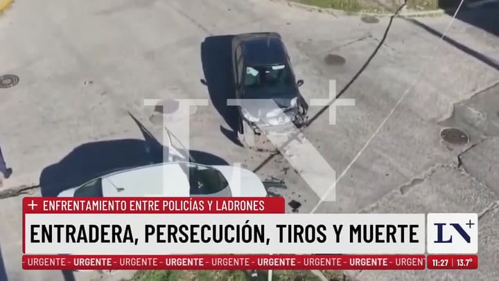 Entradera, persecución, tiros Y muerte policía científica perita la zona