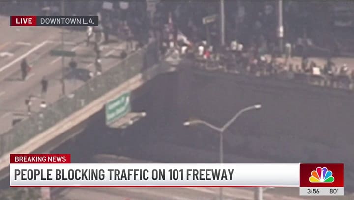 Minuto a minuto: cómo se desarrollan las protestas y detenciones masivas en California