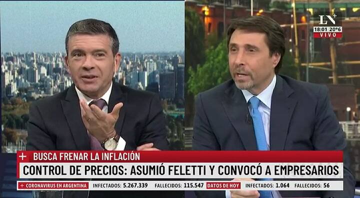 Eduardo Feinmann mostró al aire un cartel en apoyo a Nik: “Todos es todos”