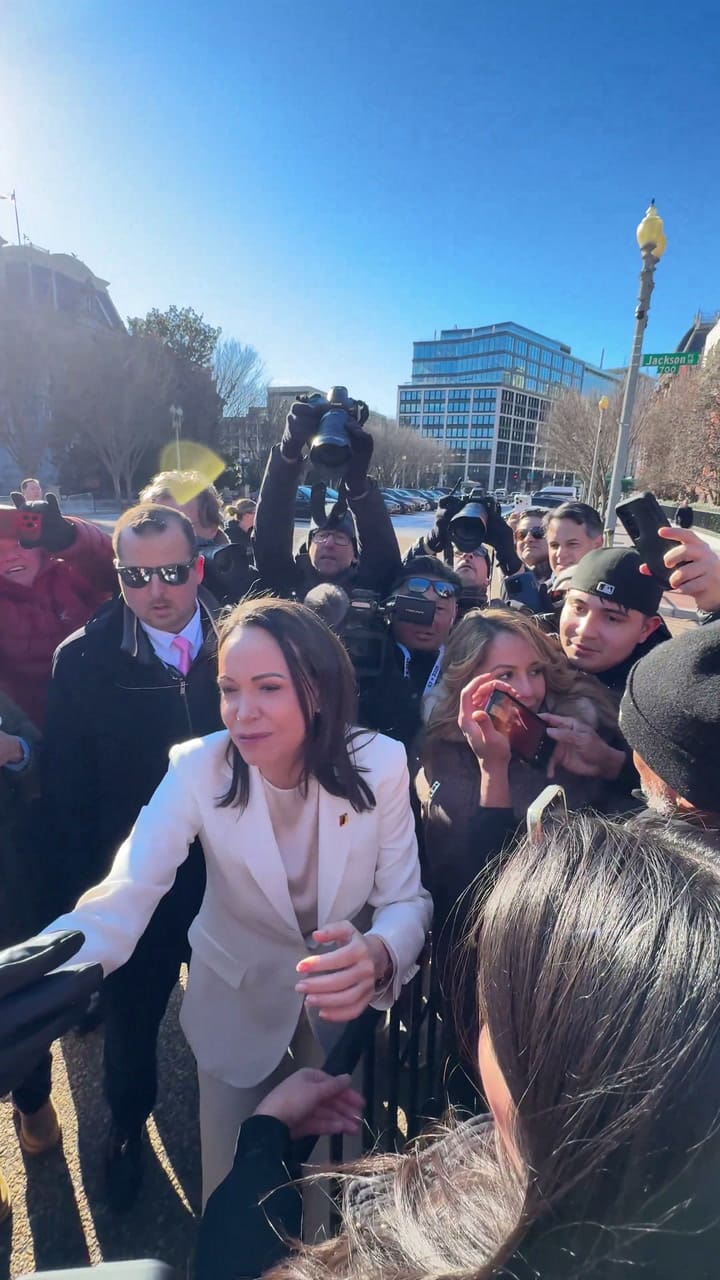 La salida de María Corina Machado tras reunirse con Donald Trump