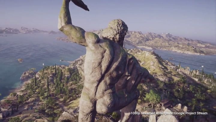 Así se ve Assassin's Creed Odyssey en el servicio Project Stream de Google - Fuente: Google