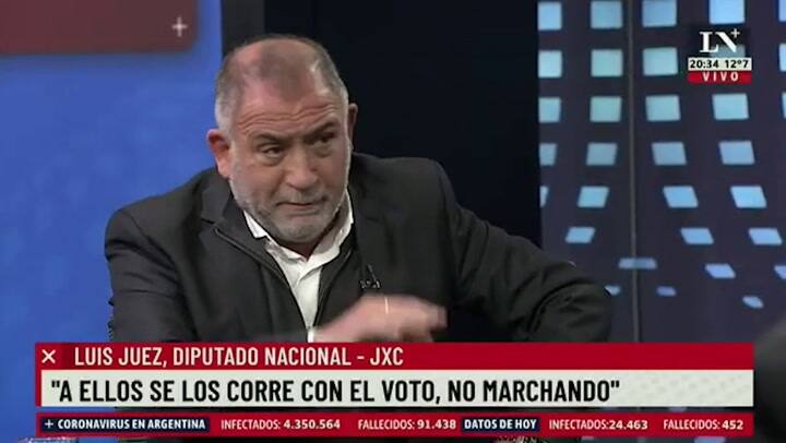 El exabrupto de Luis Juez contra Alberto Fernández