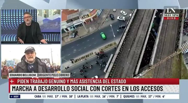Luis Novaresio se indignó con Eduardo Belliboni porque se comparó con las Madres de Plaza de Mayo