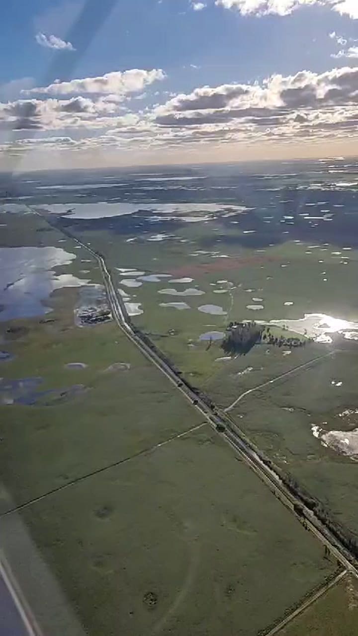 Imágenes aéreas de las inundaciones en Bolívar