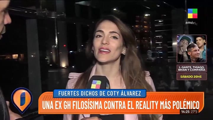 Coty Álvarez apuntó contra el panel de Gran Hermano
