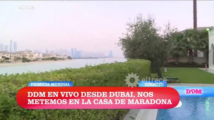 Noe Antonelli muestra la mansión de Diego Maradona en Dubai - Fuente: Eltrece