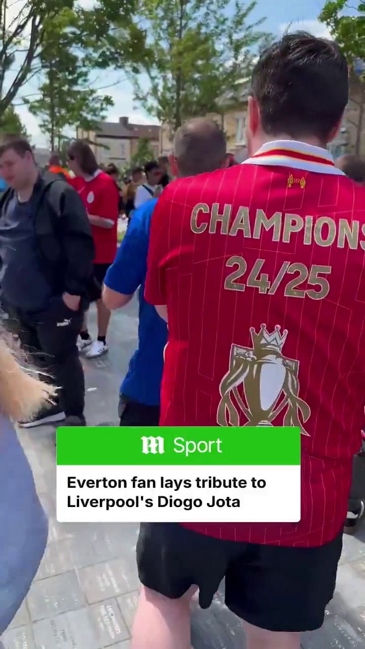 El gesto de un hincha de Everton que emocionó tras la trágica muerte de Diogo Jota (Video: MailSport)