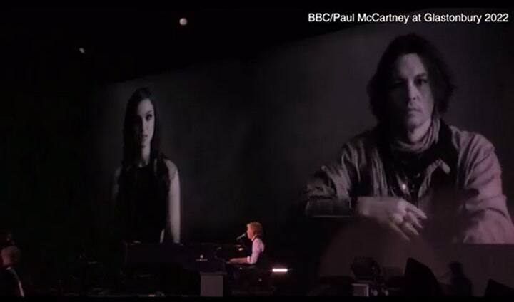 La imagen de Johnny Depp apareció en el show de Paul McCartney en Glastonbury