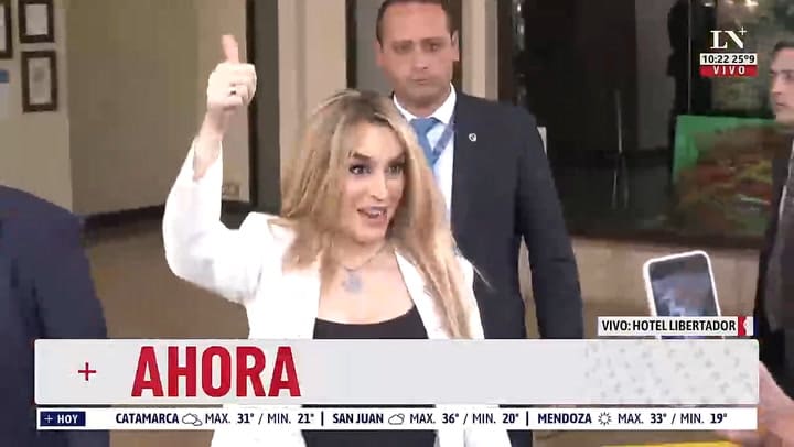 El look de Fatima Florez para acompanar a Javier Milei