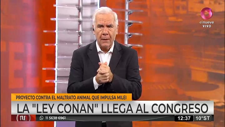 Ley Conan: Esteban Mirol y con el diputado Arabia