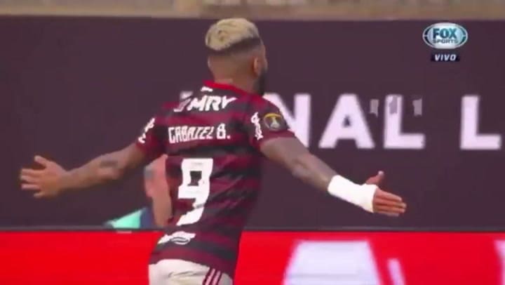 El empate en los pies de Gabigol. Fuente: Fox Sports