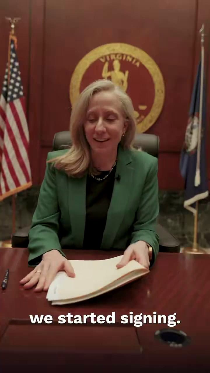 El paquete de más de 20 leyes firmado por Abigail Spanberger en Virginia