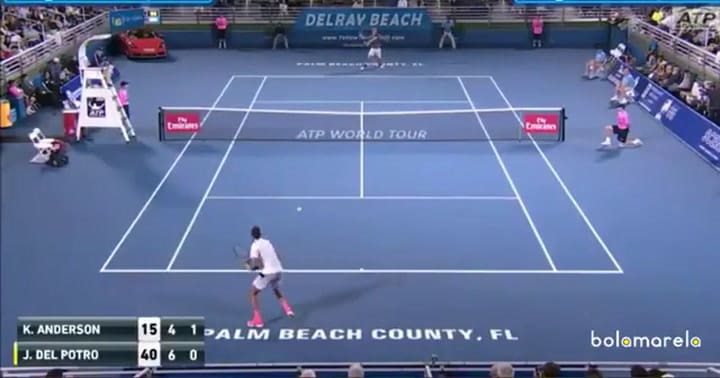 La derecha de Del Potro que dejó parado a su rival