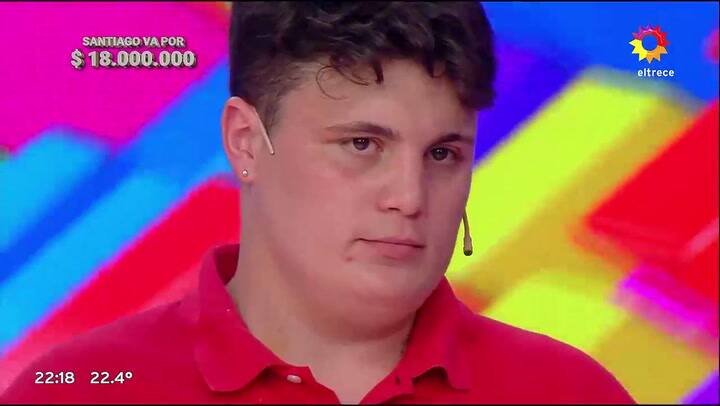Santiago compitió por 18 millones de pesos en Los 8 escalones y una pregunta lo dejó afuera