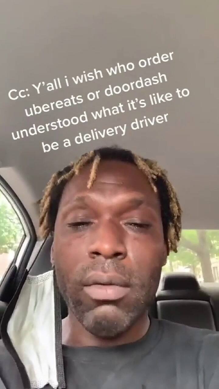 El desconsolado pedido de un conductor de Uber Eats para que le dejen propinas