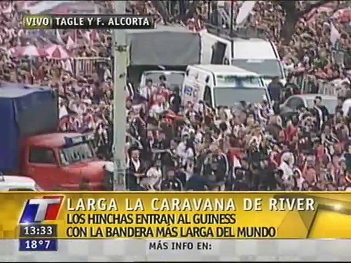 River despliega la bandera del récord Guiness (TN)