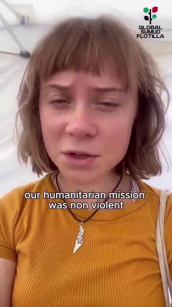 Greta Thunberg anunció que fue "secuestrada" por las fuerzas israelíes