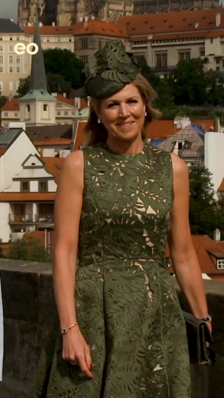 El vestido verde con el que Máxima Zorreguieta causó sensación