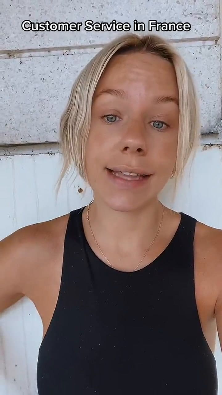 El servicio al cliente de Francia es malo, según una tiktoker estadounidense