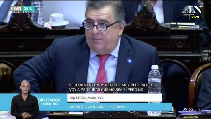Cierre del bloque de Mario Raúl Negri