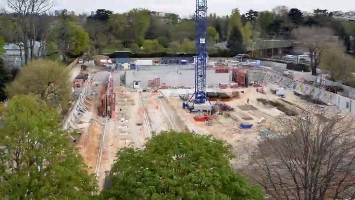 Time-lapse de la construcción del estadio Simonne-Mathieu - Fuente: Roland Garros